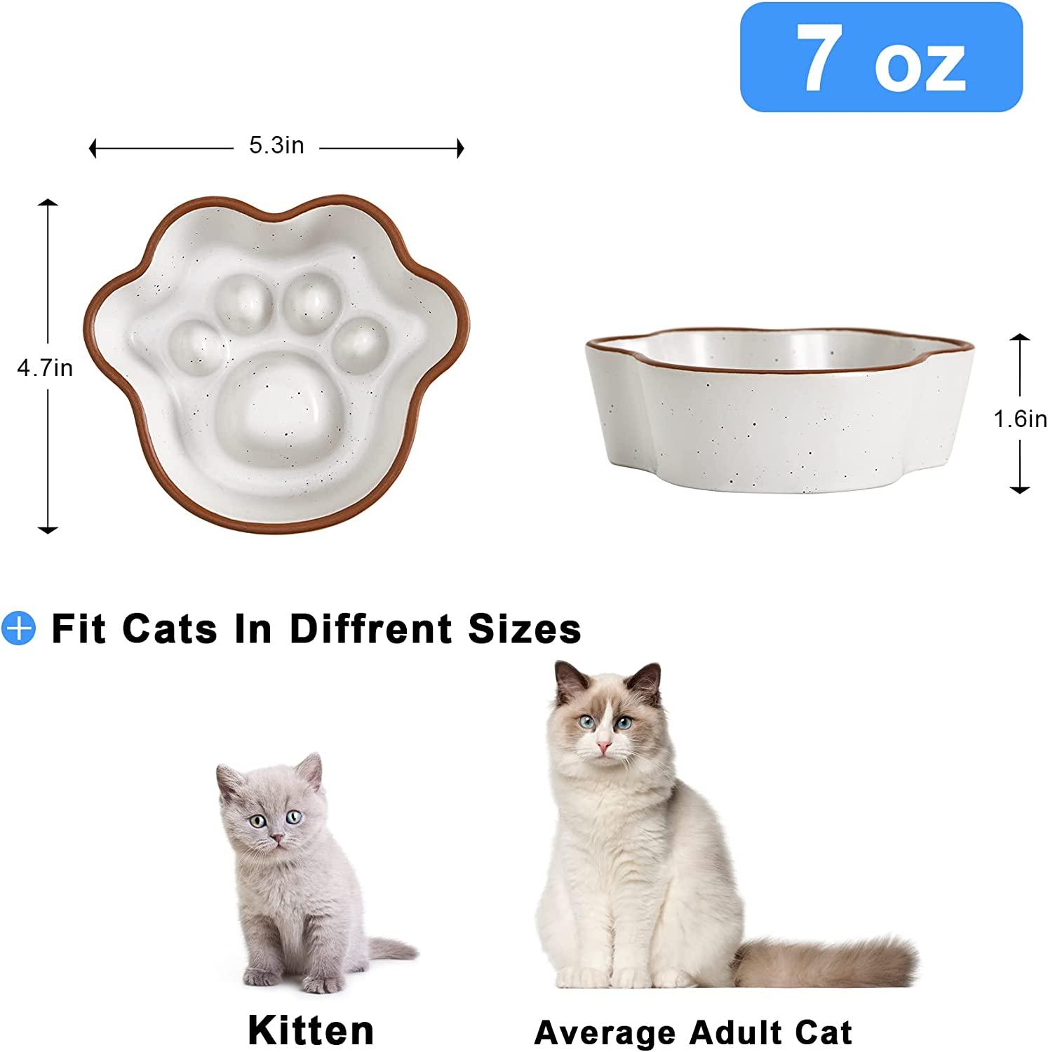 Howise Slow Feeder Bowl for Cats and Small Dogs,Cat Footprint Design