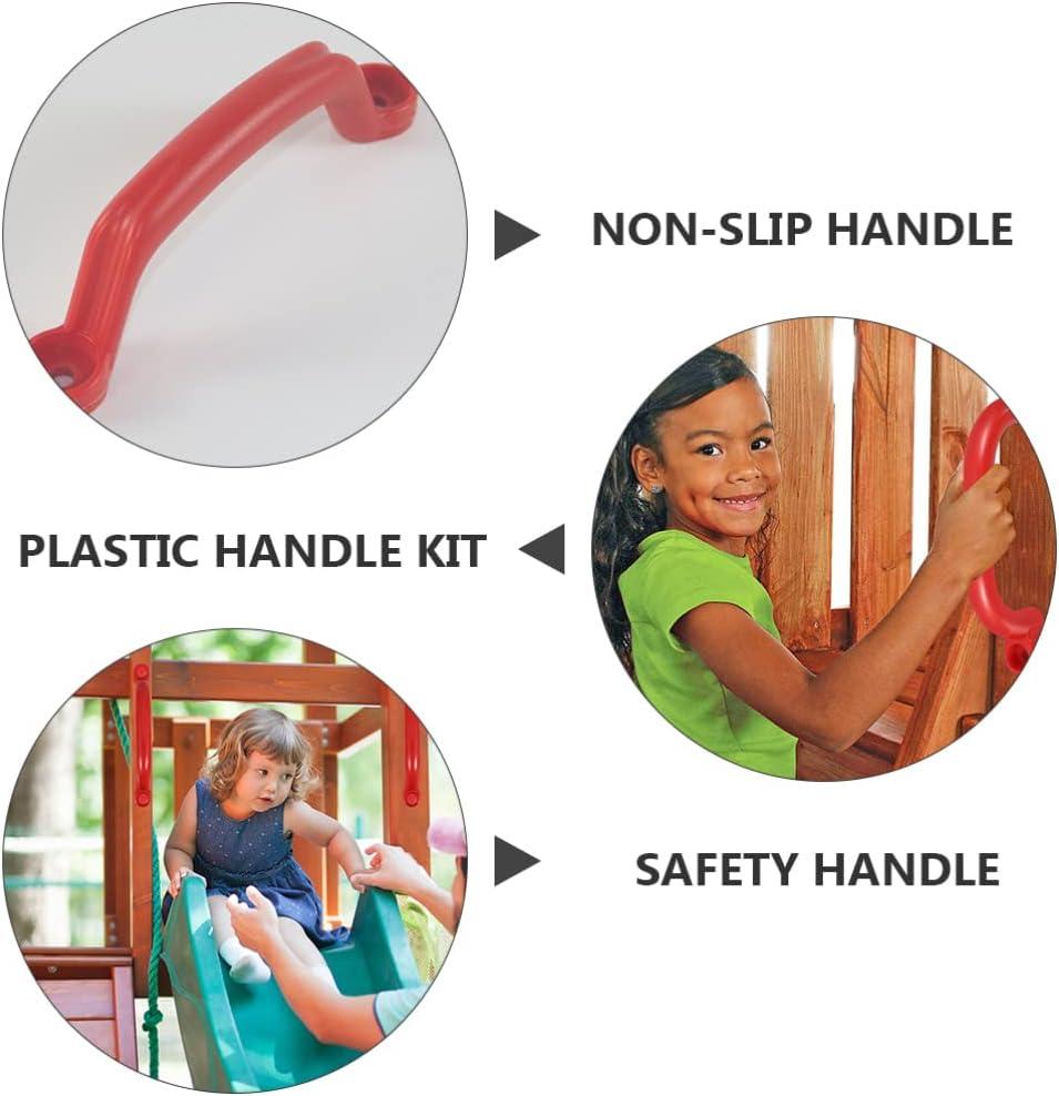 Toyvian Black Handles Playground Safety Handles Kids Non Slip Plastic