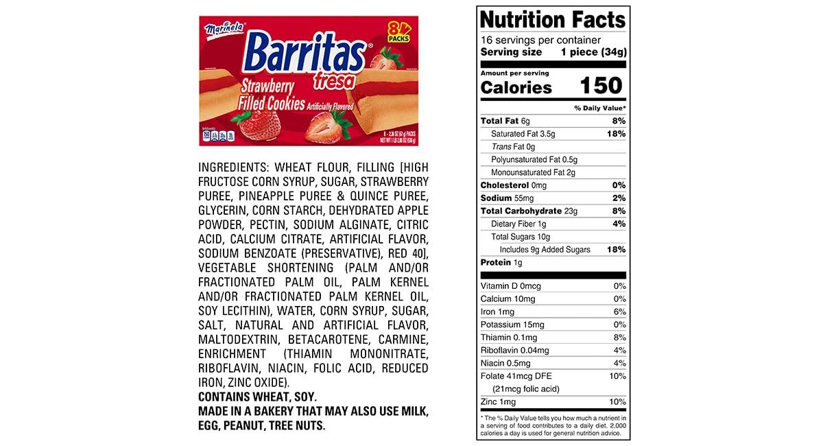Marinela Barritas De Fresa En Caja Strawberry Bars Box, 18.06 oz