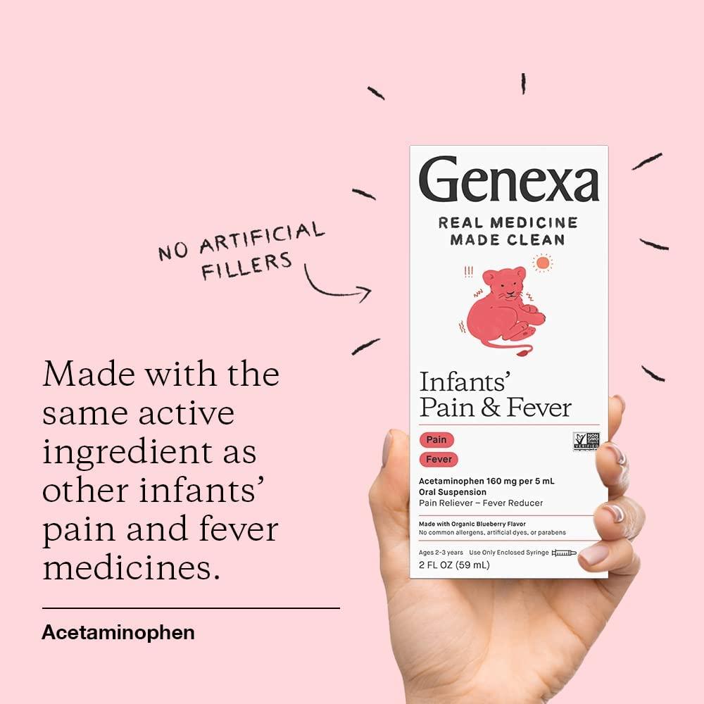 Genexa Infants' Acetaminophen Oral Suspension, for Babies, Temporarily