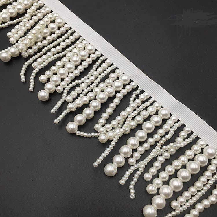Yulakes 1 Yard White Black Pearl Fringe Beaded Lace Trim for Garments &  Decor - White Color Option | Buy Now with Express International Delivery |  GoSupps.com