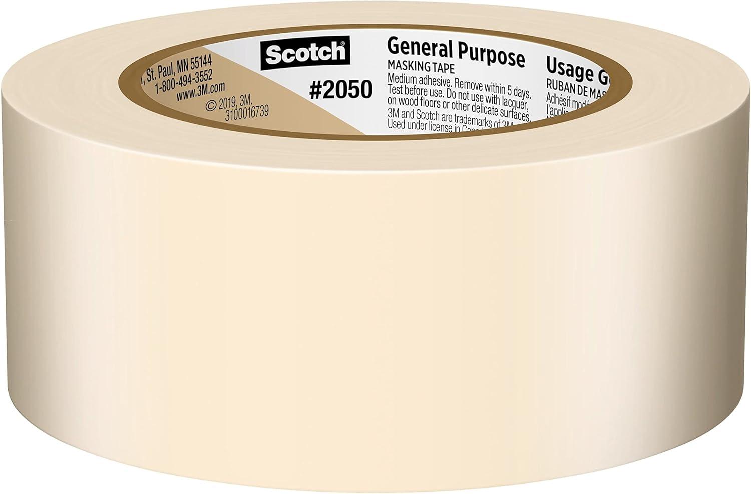 Scotch 2020 Contractor Grade 1.88-in x 60 Yard(s) Masking Tape in the  Masking Tape department at