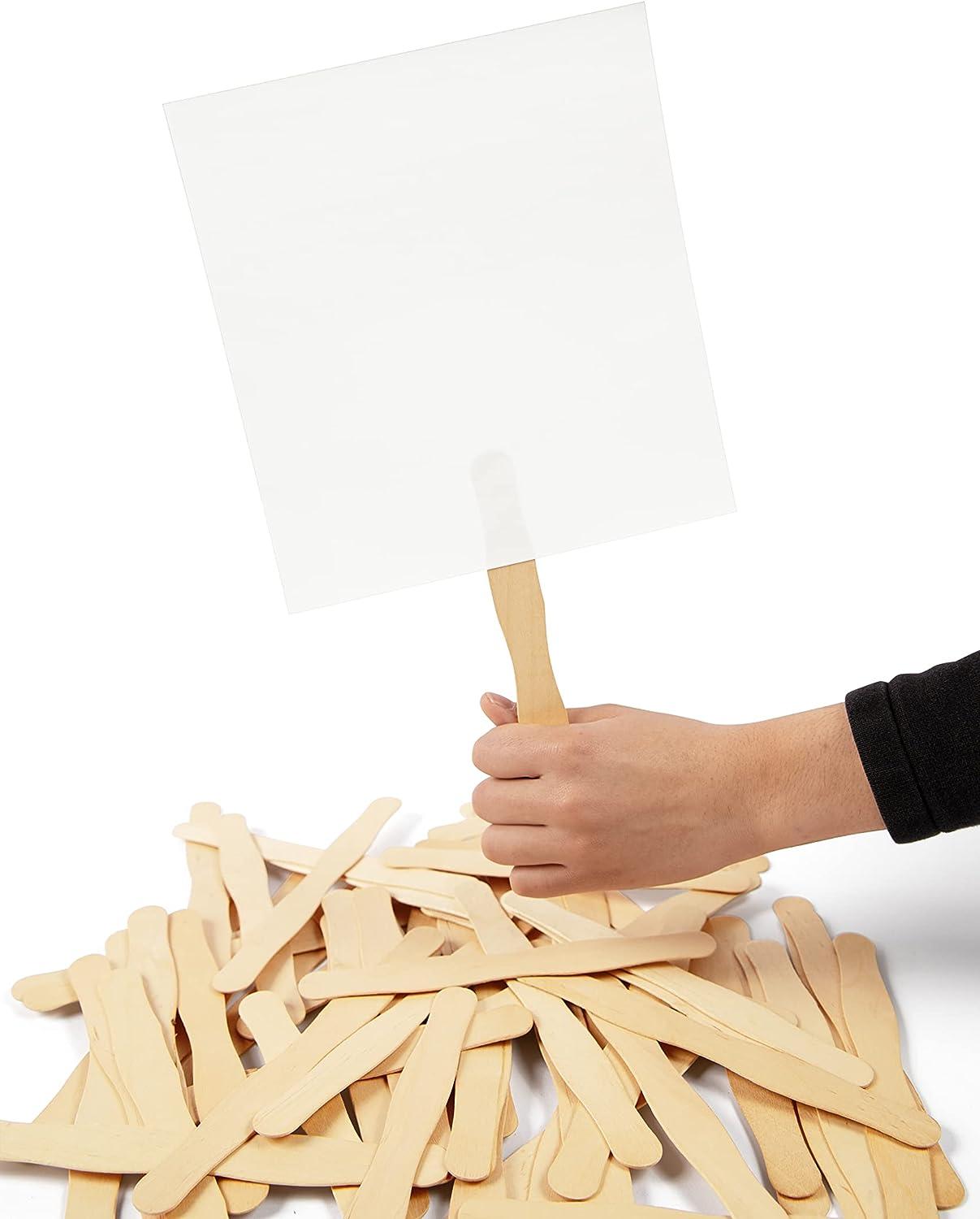 Jumbo Wood Popsicle Craft Sticks - Popsicle Sticks / Fan Sticks
