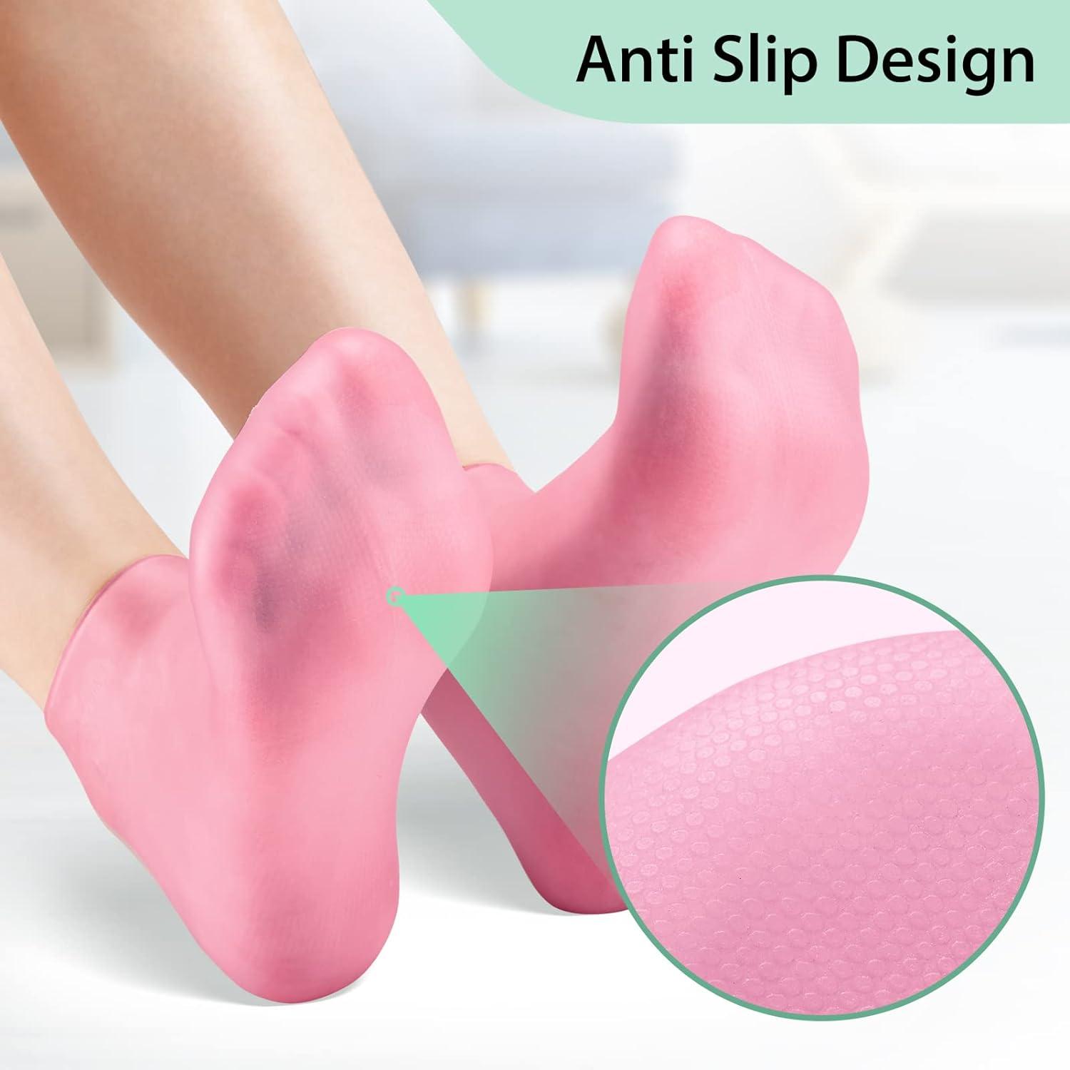 Silicone Full Length Gel Heel Socks For Dry Hard Cracked Heel For Men
