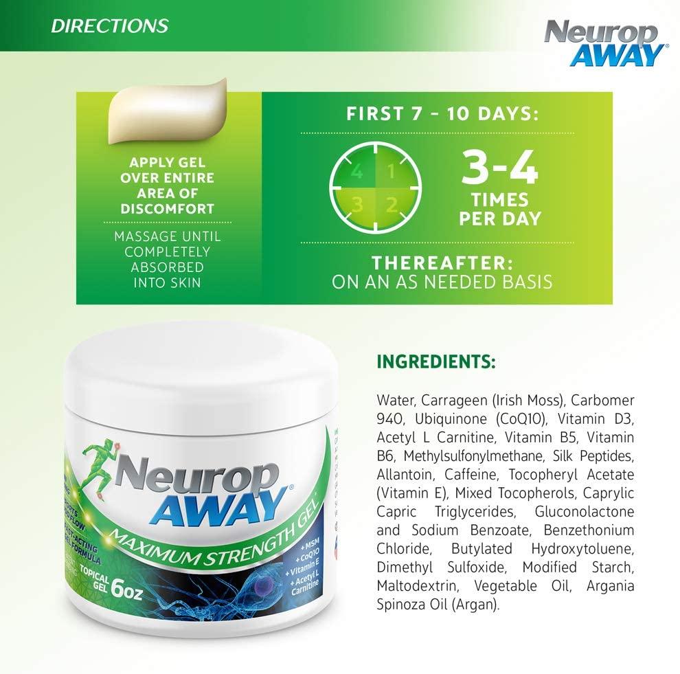 NeuropAWAY Maximum Strength Gel, Rapid Relief Gel, NonMenthol