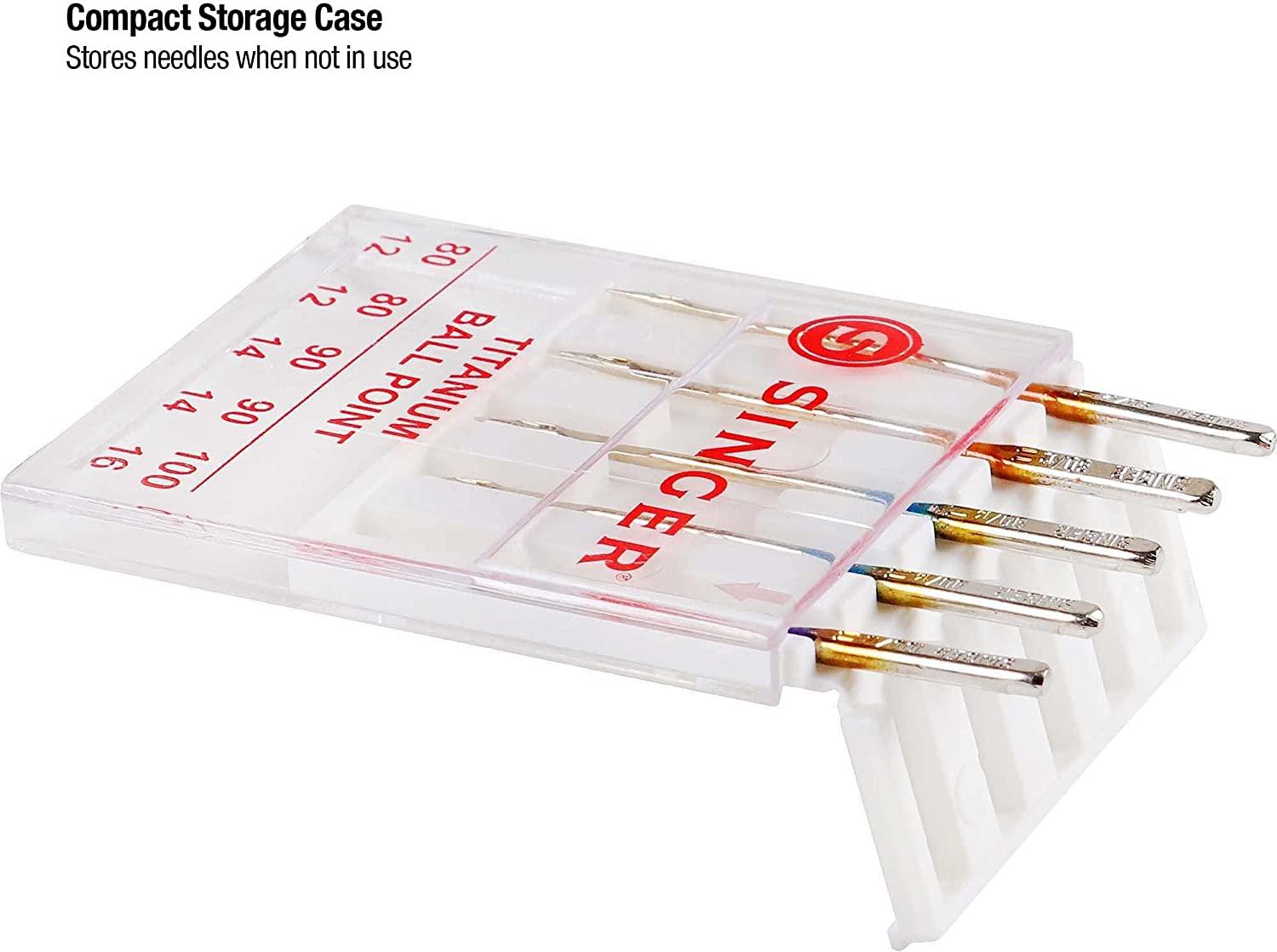 SINGER Titanium Universal Ball Point Machine Needles for Knit Fabric
