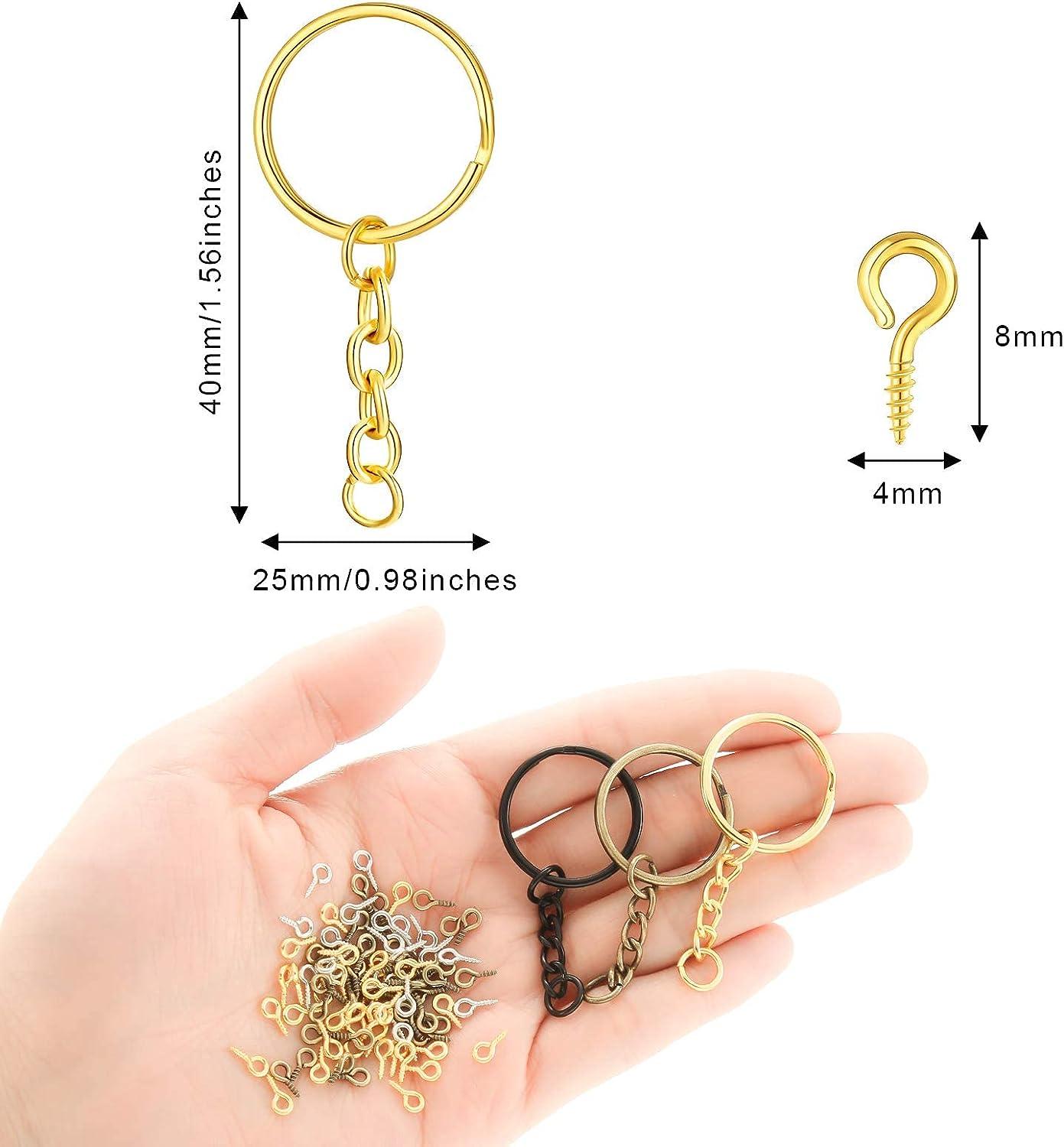 Redaancy 30 Pezzi Anelli Portachiavi 25 , Ganci Cerchio, con