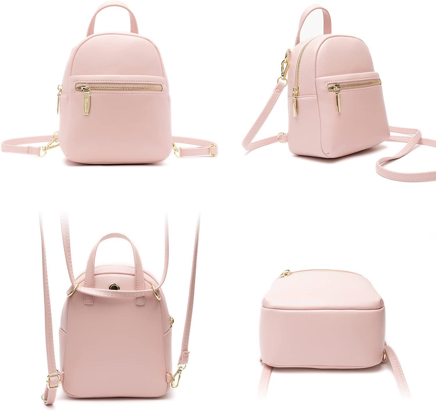 Kausbabi® Girls Fashion Backpack Cute Mini Leather Backpack Purse for Women  (KB-0032-BLACK) | Dealsmagnet.com
