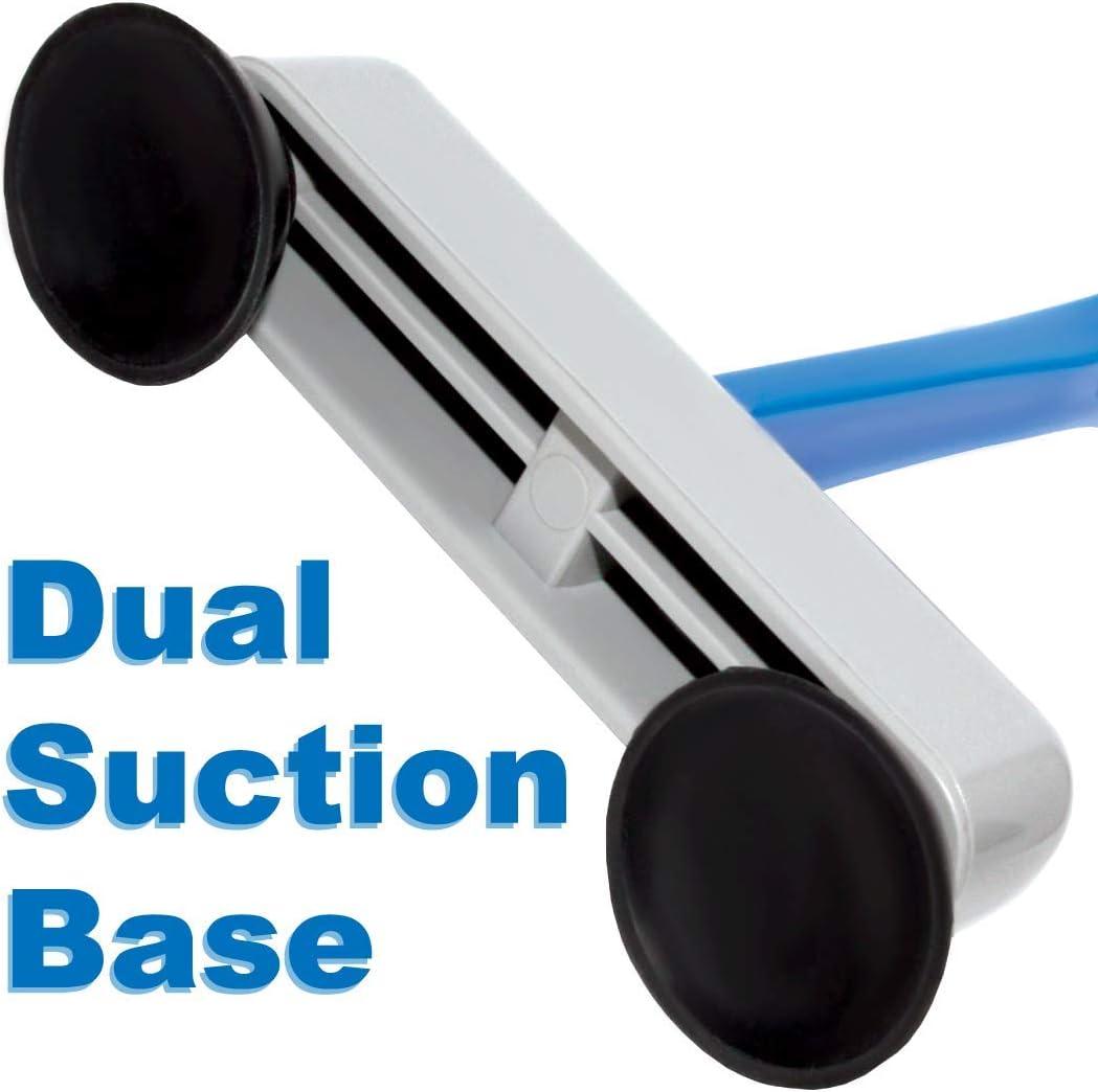 Rehabilitation Advantage Denture Scrub Brush & Suction Cup Holder Red/Gray