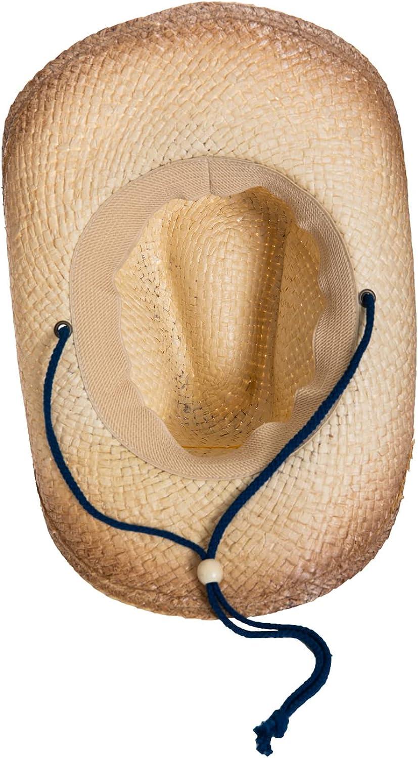 Men's Corona Extra Straw Beach Cowboy Hat with Curved Brim Tan