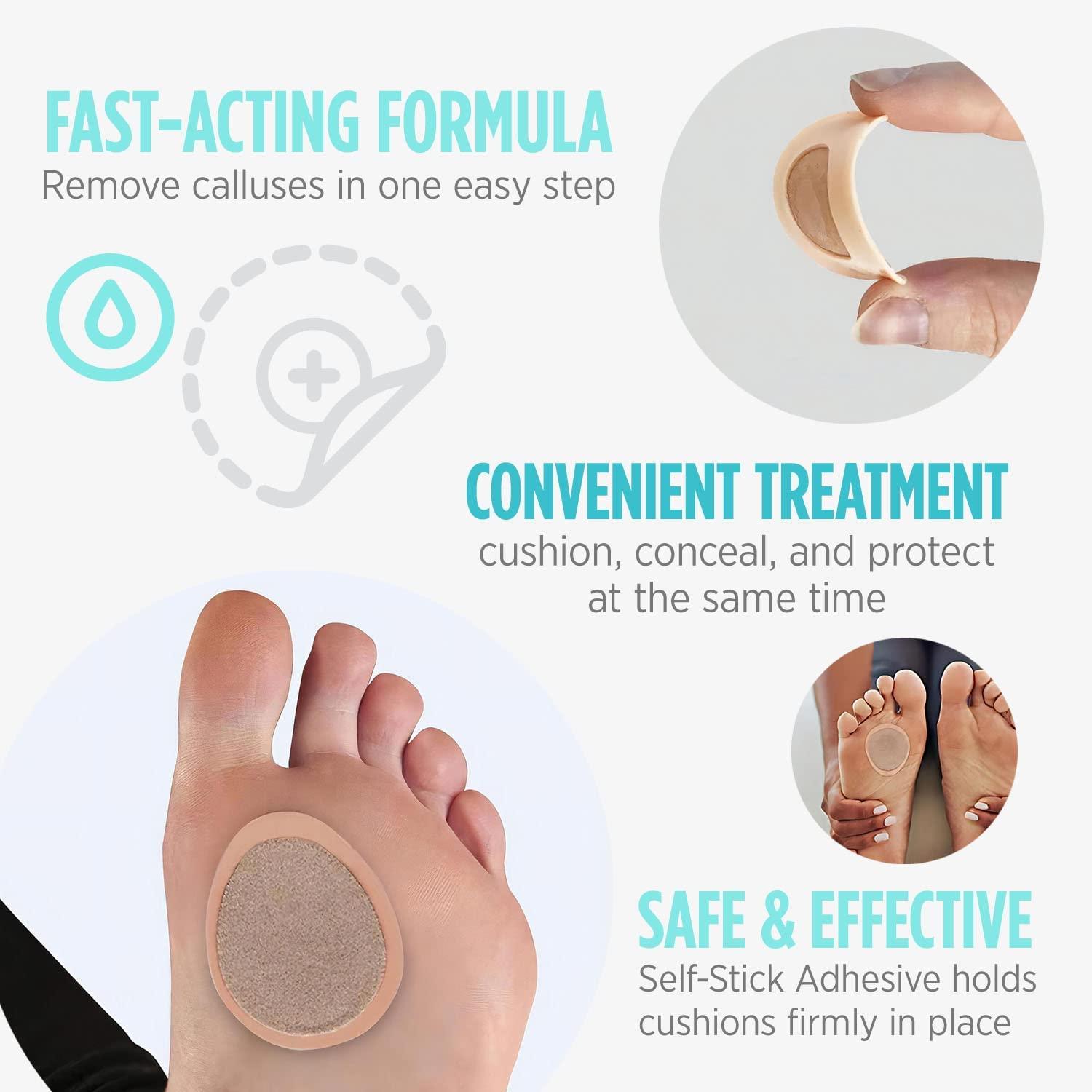 Comfort Zone Medicated Callus Removers, Effective Callus Removal Treatment  with Salicylic Acid, 8 Medicated Patches and 12 Protective Pads