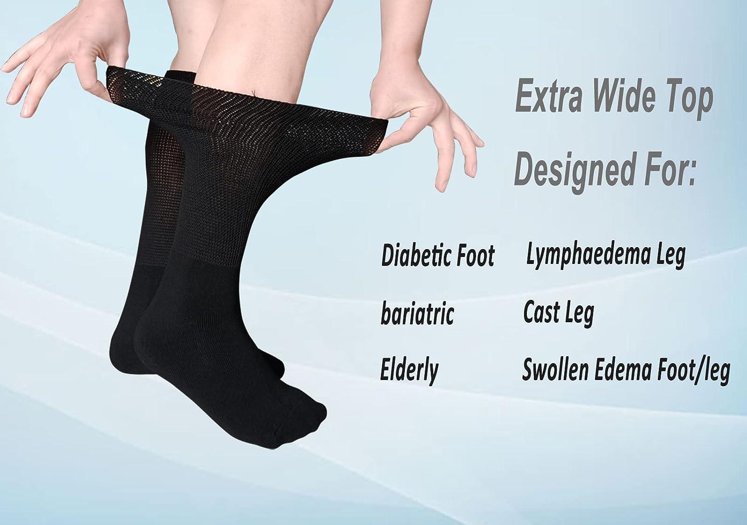 COIYUFUX Extra Wide Bariatric Socks Diabetic Sock for Lymphedema