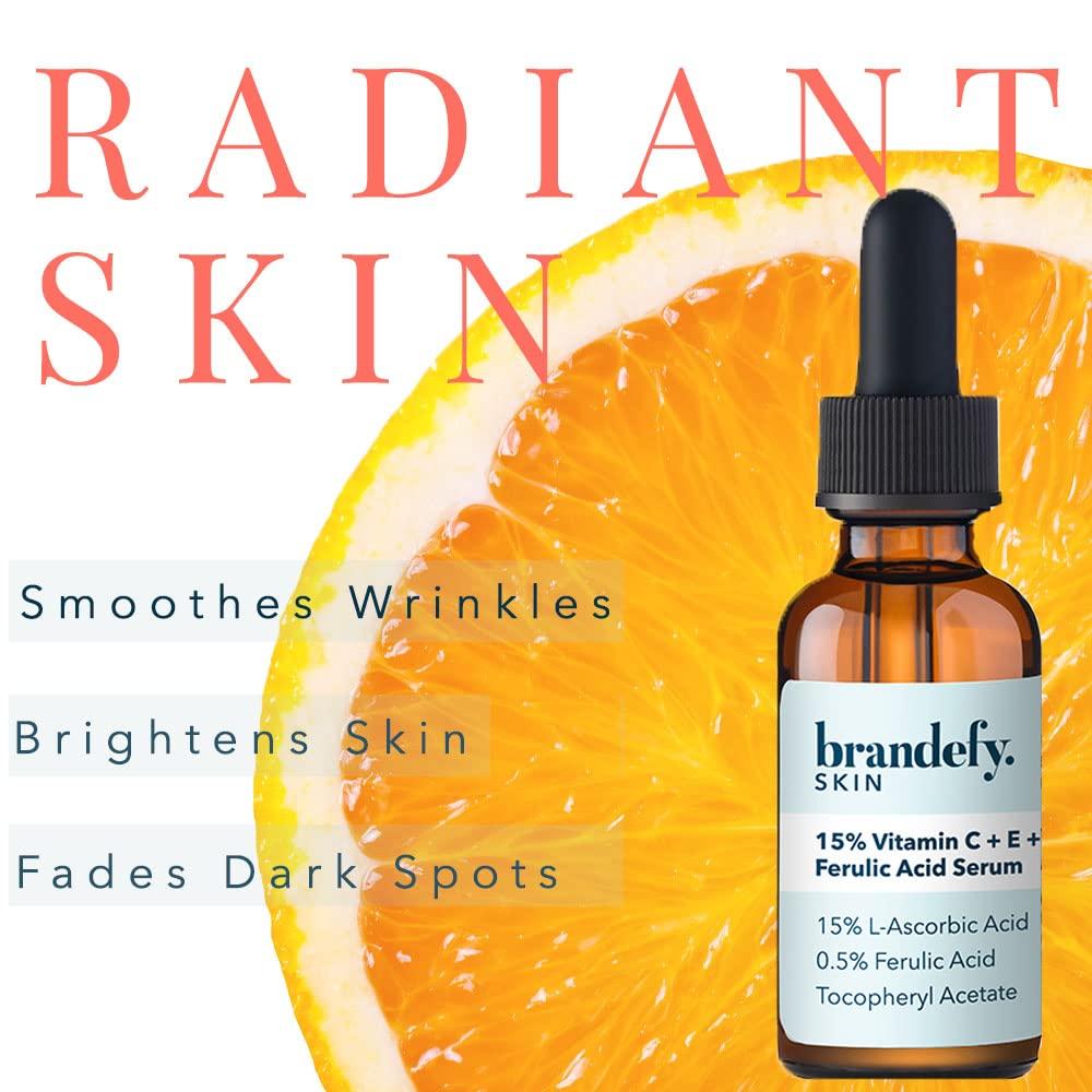 Brandefy 15 Vitamin C Serum with Ferulic Acid & Vitamin E Dark Spot