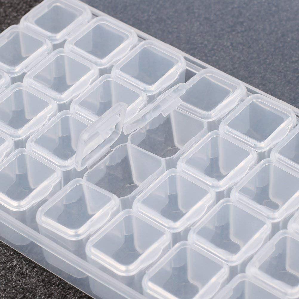 Siming Transparent Sorting Box - 28 Compartments Removable Bead Storage ...