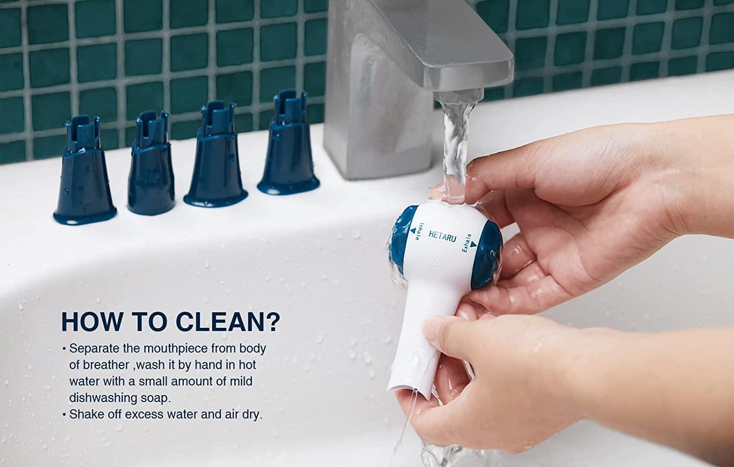 HETARU Breathing Exercise Device Breather Improve Lung Capacity and Respiratory Health