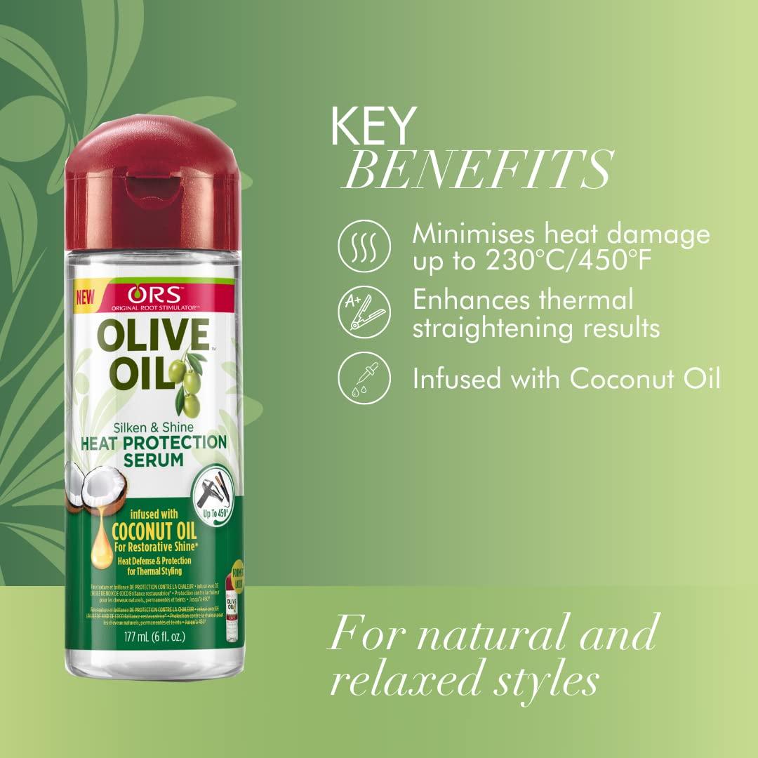 ORS Olive Oil Heat Protection Hair Serum Protects Against Heat Damage