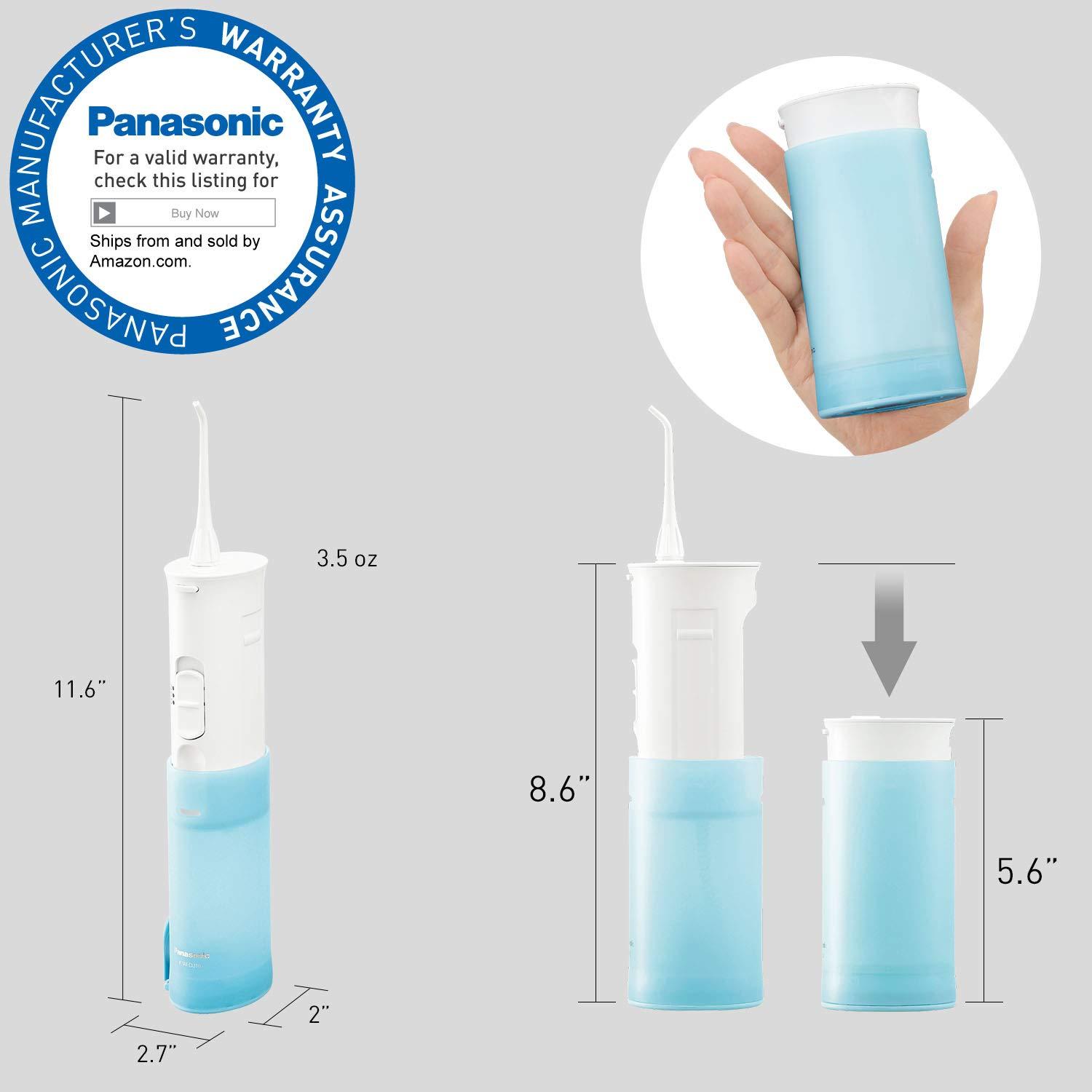  Panasonic Cordless Dental Water Flosser, Dual-Speed Pulse Oral  Irrigator, Collapsible, Design for Travel - EW-DJ10-A