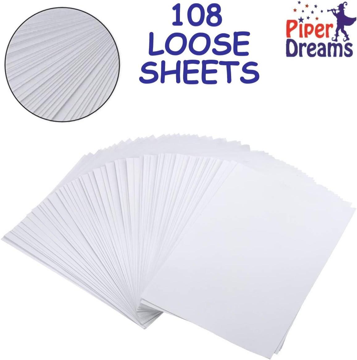 3 Pack - Total of 108 Sheets of Watercolor Paper (11.7 x 8.3) - Heavy  Stock (98lb) Loose White Sheets. Perfect for Kids Students & Adults White  Medium 3 Pack