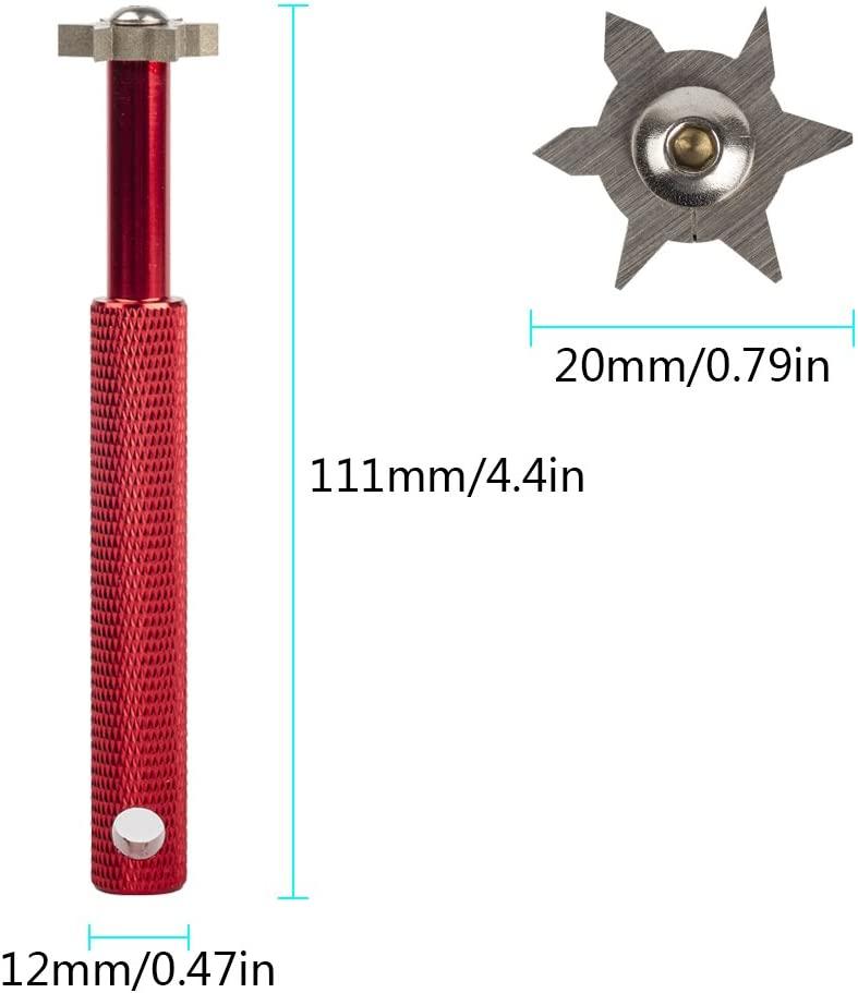 HIFROM Groove Sharpener with 6 Heads Golf Club Groove Sharpener Re