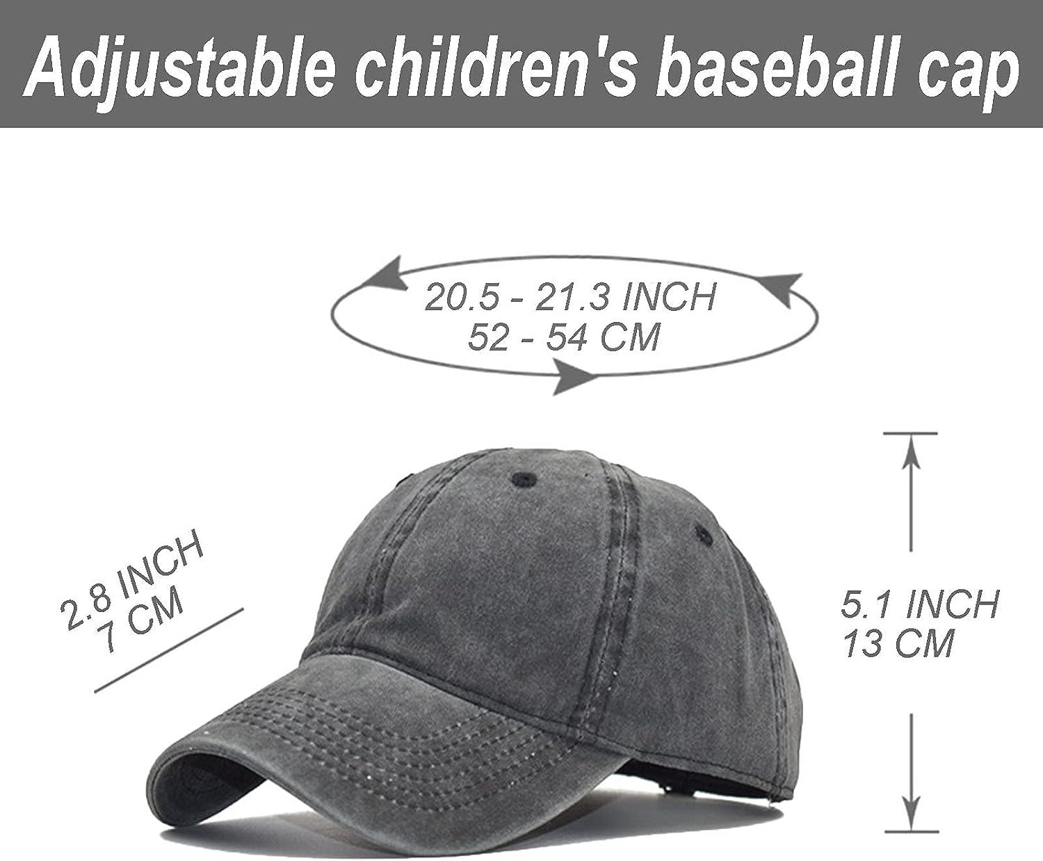 4 Pieces Toddler Baseball Hat Kid Toddler Baseball Cap Washed Cotton Washed  Adjustable Caps Hats for Toddler Boys Girls Black,blue,gray,red Cotton