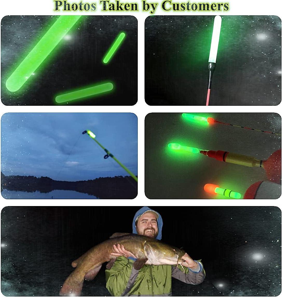 TRZLIFE Fishing Glow Sticks, 100 PCS Upgraded Lucky Fishing Green