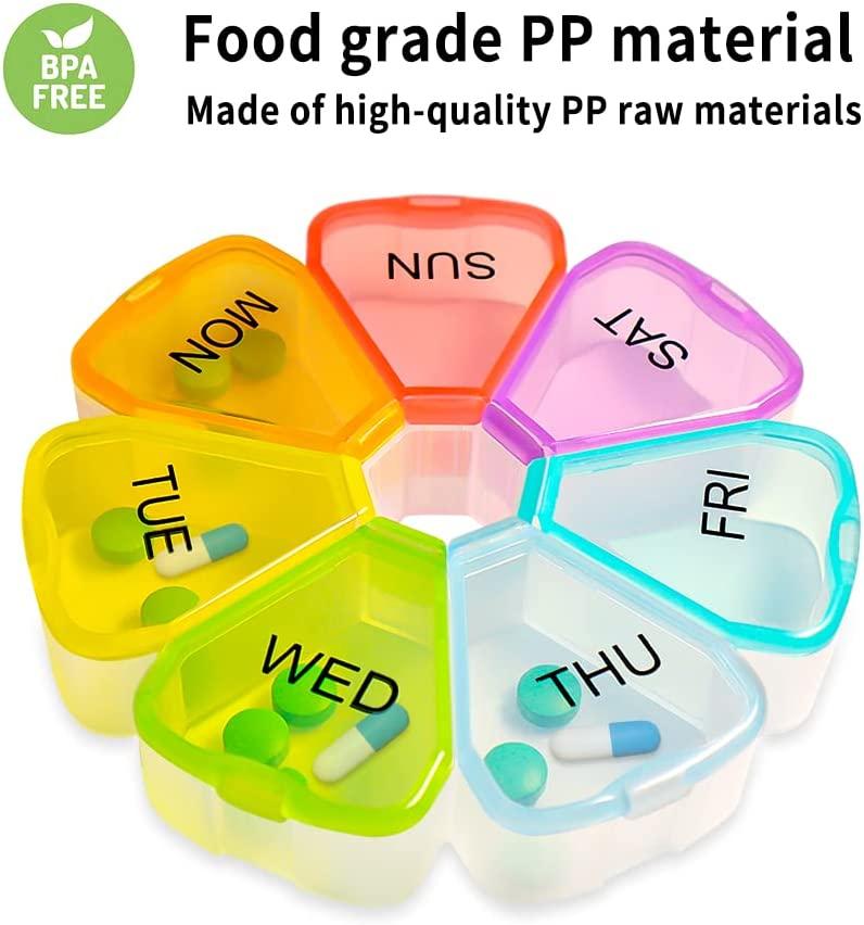 Weekly 7 Day Large Pill Organizer Travel Pill Box Pill case Medicine