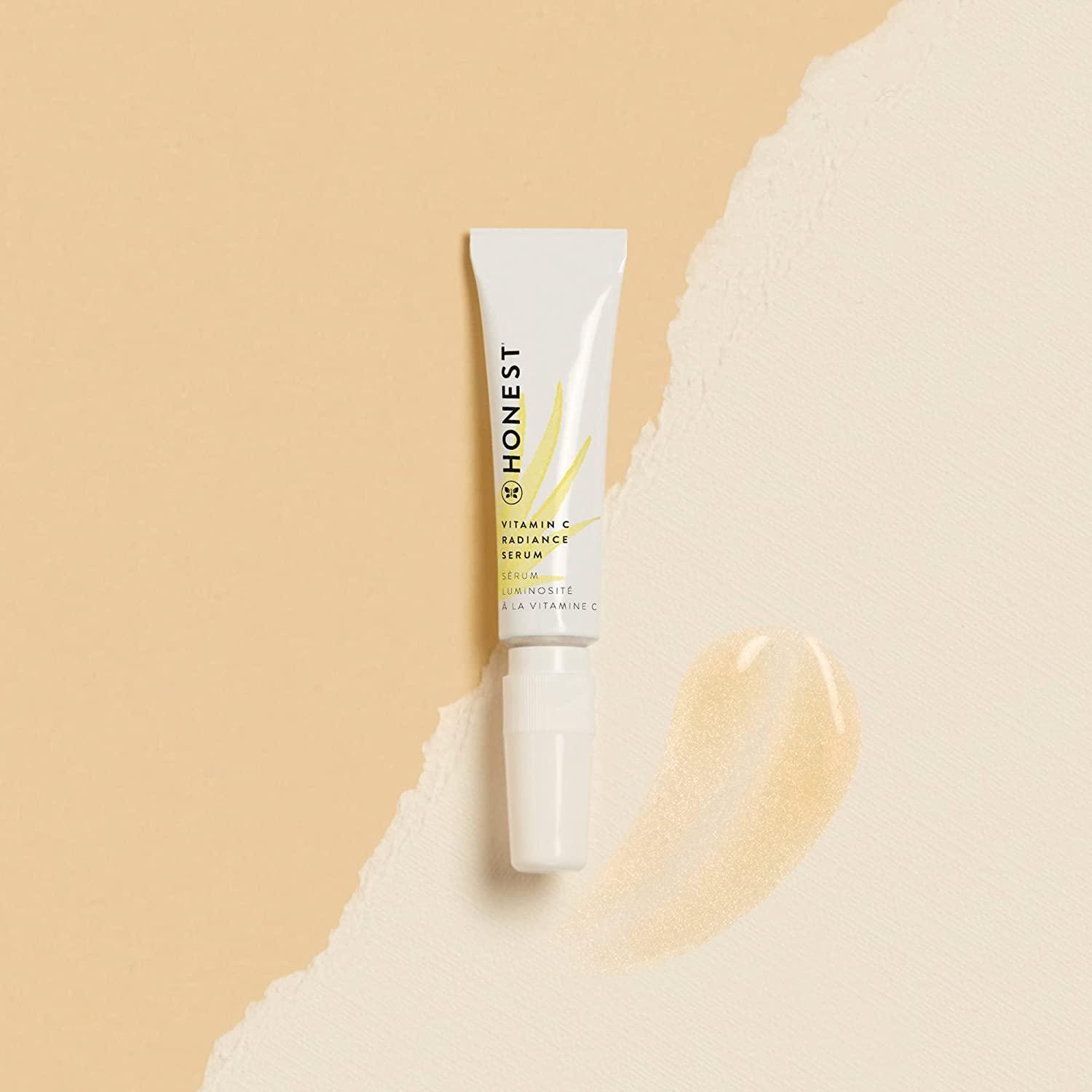 Honest Beauty Mini Vitamin C Radiance Serum Hyaluronic Acid Light Reflecting Pearl Travel Size Vegan Cruelty Free
