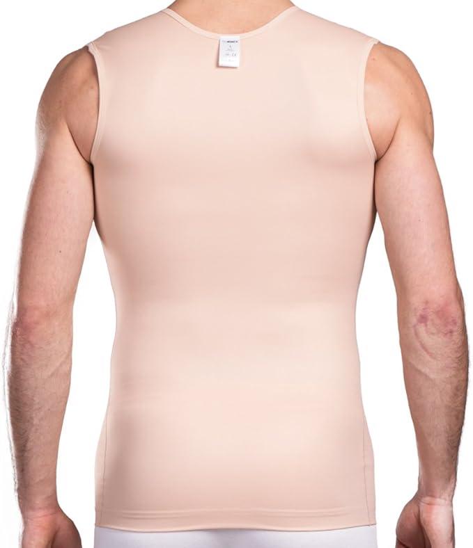 Lipoelastic® Sleeveless Compression Vest Front Padded Zipper - Natural -  Medium