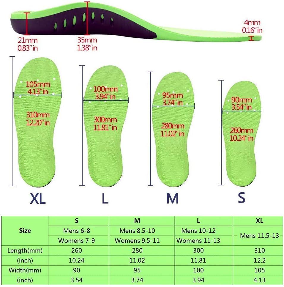 Arch Supports Insoles Relieve Foot Pain Flat Feet High Arche Shoe
