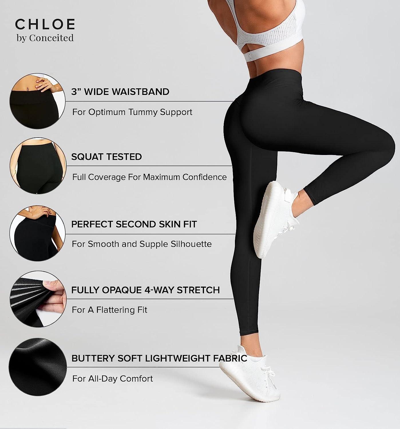 Conceited Women's Chloe High Waist Ultra Soft Basic Yoga Leggings