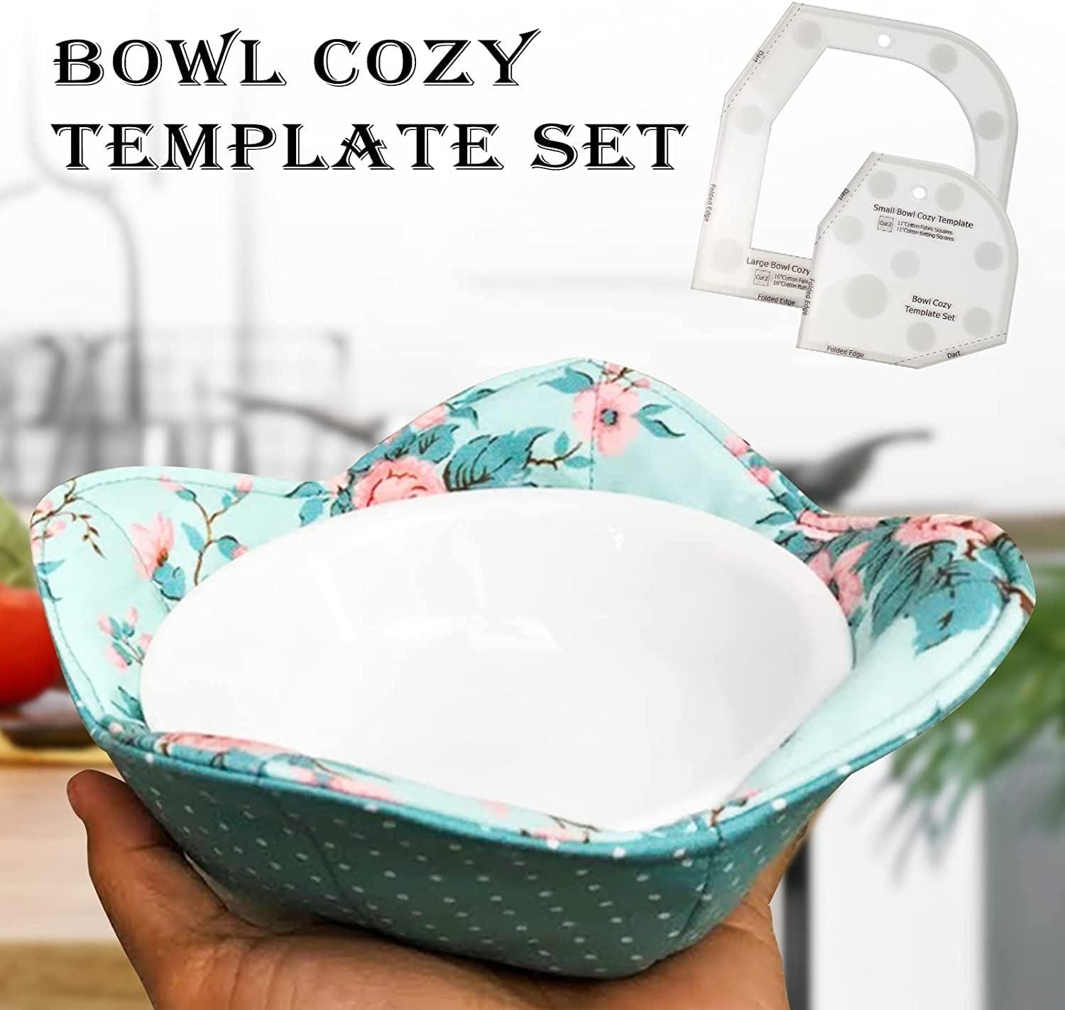 Bowl Cozy Template Cutting Ruler Set, 3Pcs Acrylic Transparent Quilting  Bowl Templates for Hot and Cold Food Bowl Rack, DIY Kitchen Art Craft  Acrylic Stencil Cut On Fold Template Sewing (White)