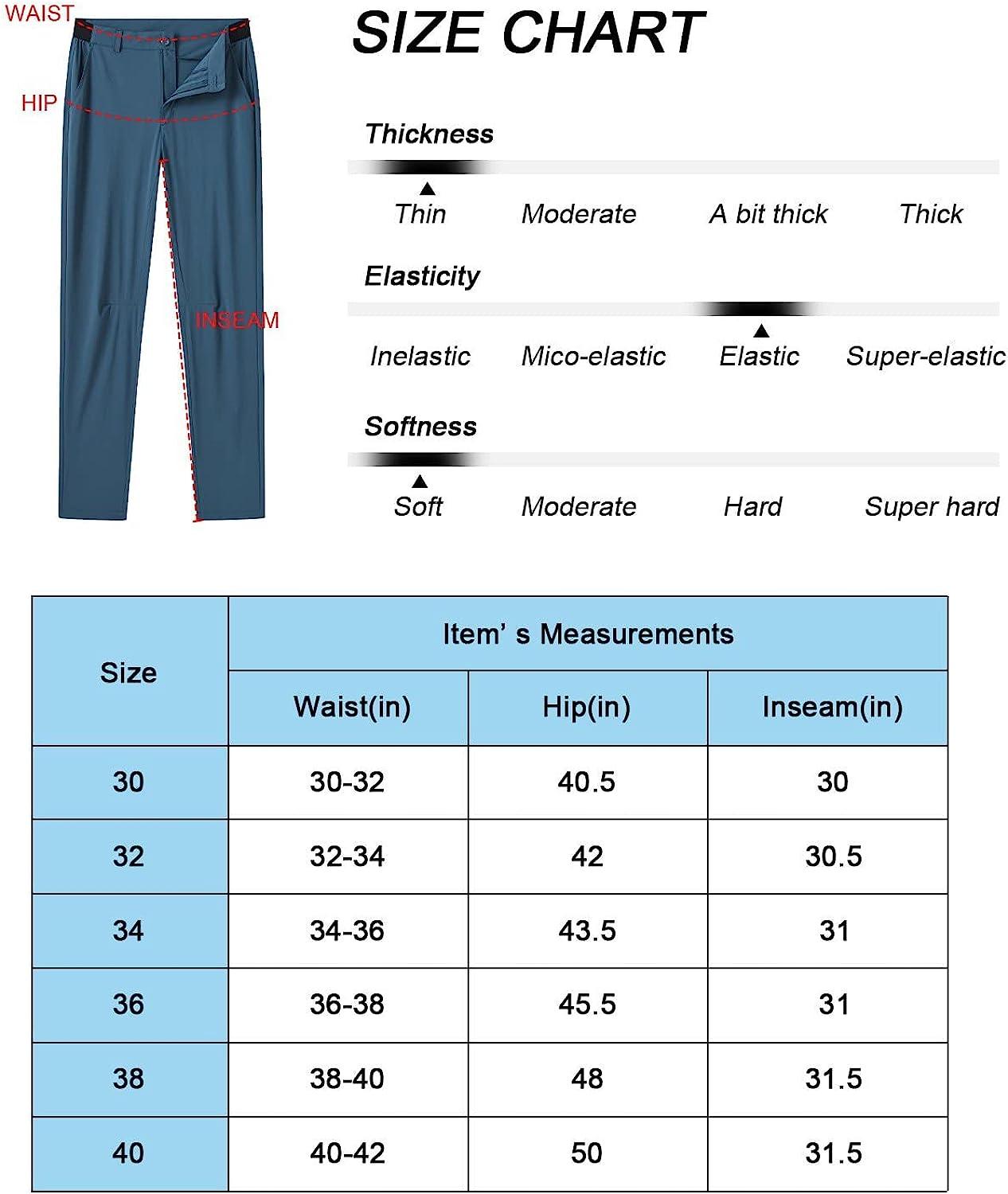 Rdruko Men s Stretch Golf Pants Quick Dry Lightweight Casual Dress