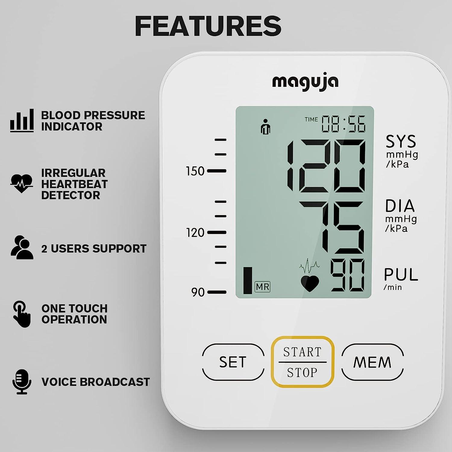 Blood Pressure Monitors, Automatic Upper Arm BP Machine with 9-20.5Extra  Large Wide Range Blood Pressure Cuff for Home Use
