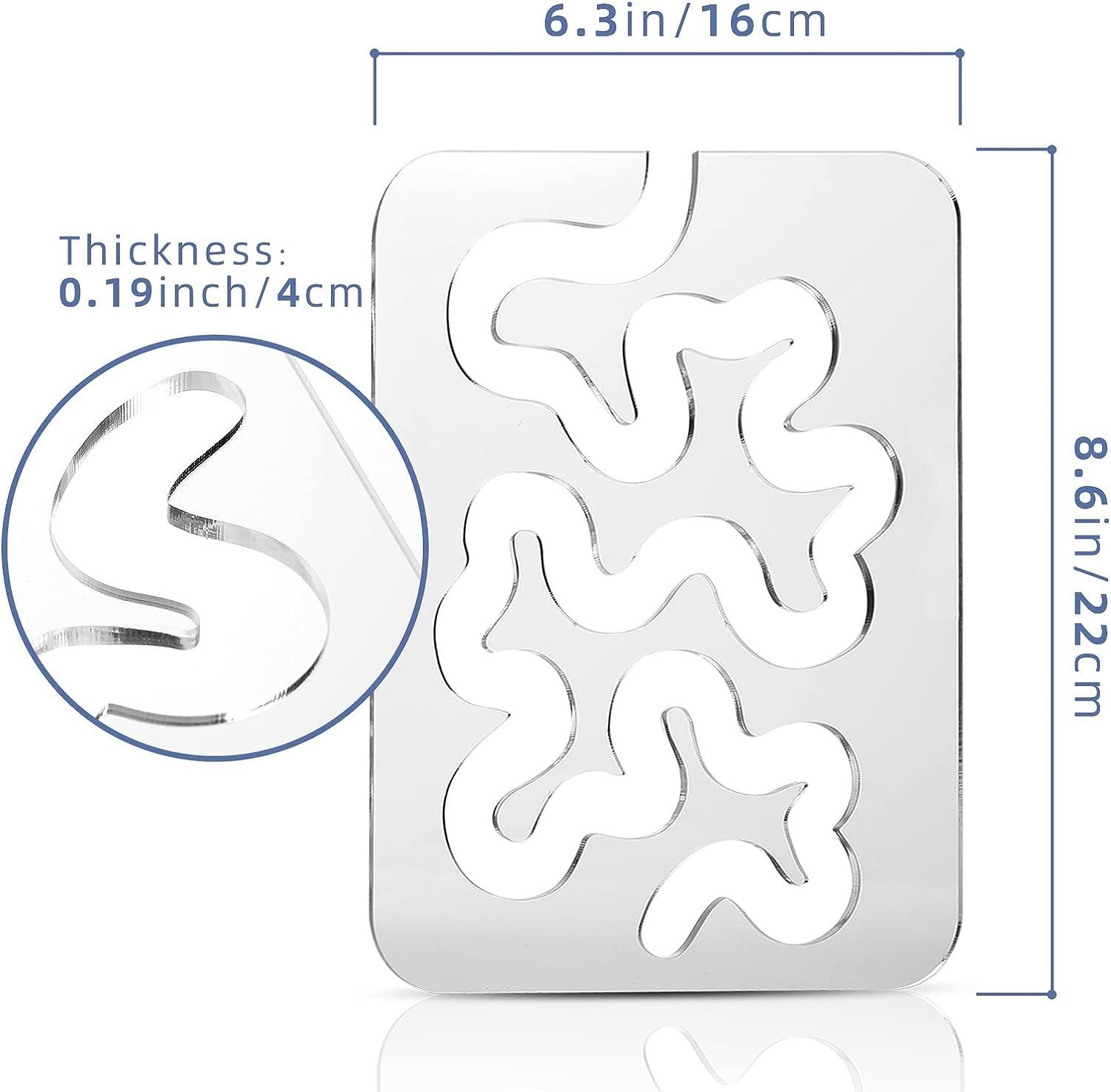 Acrylic Free Motion Quilting Template Ruler Transparent 24x16x0 4 CM