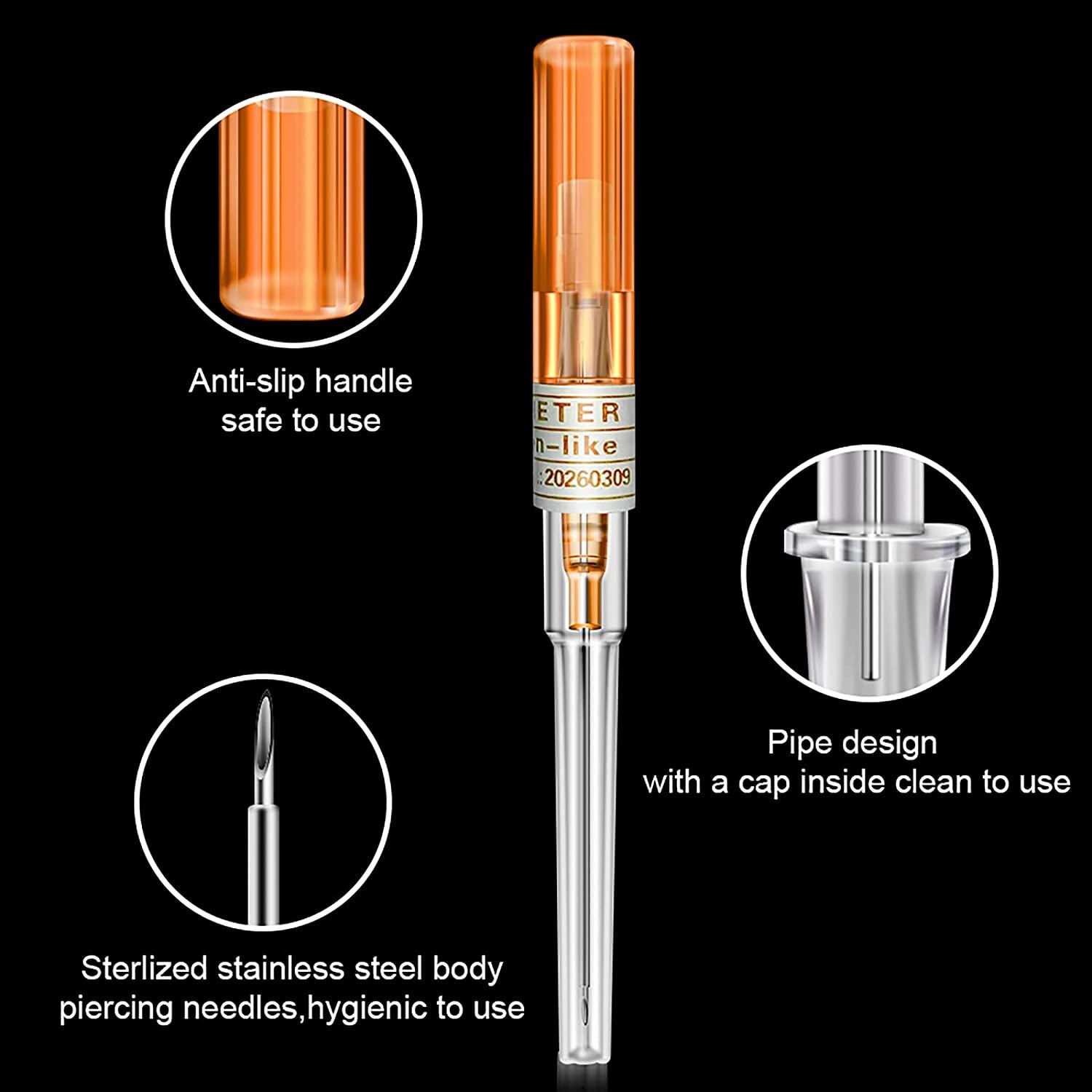 Catheter Piercing Needles Combofix 6pcs 14G Gauge IV Catheter Needles