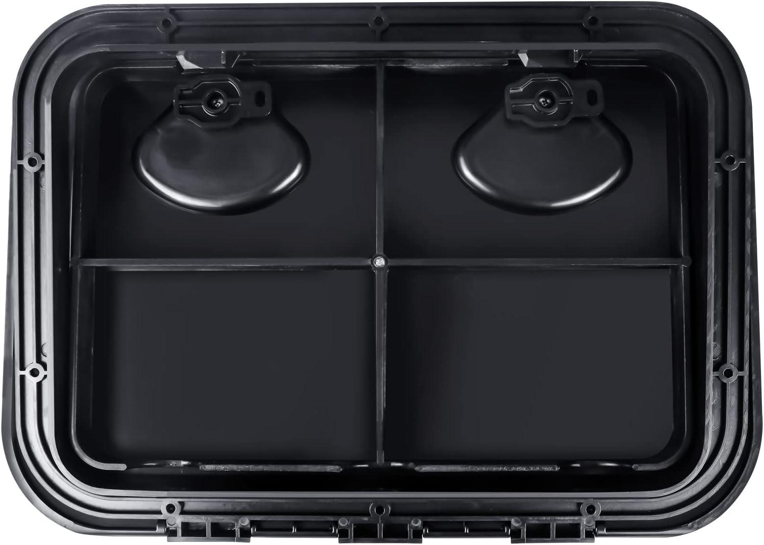 TOP LINE Deck Hatch 270×375 mm Black, ISO 12216 | 4Boats