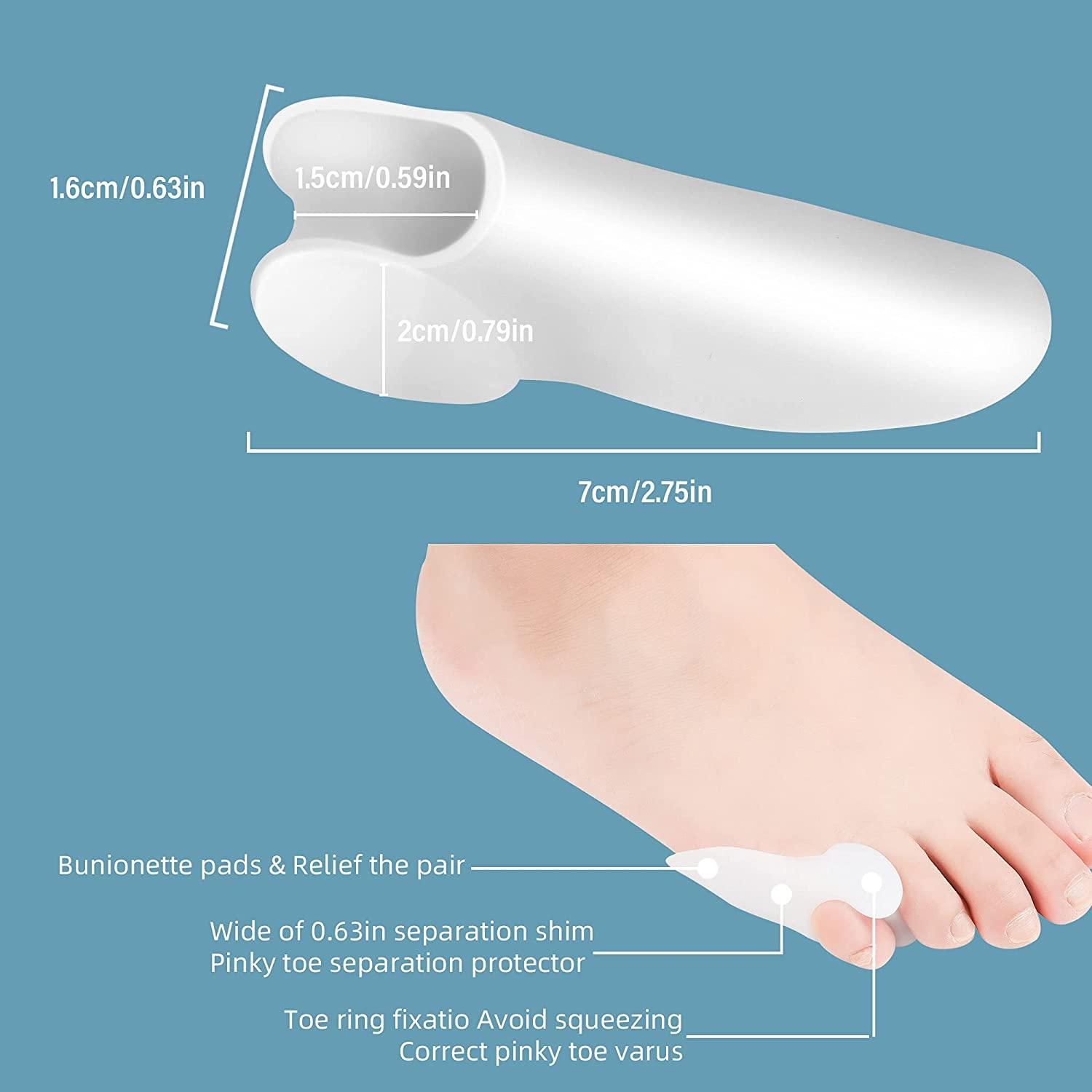 Pinky Toe Gel Bunion Protector & Separator for Pain Relief DYKOOK