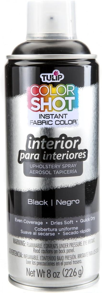 Tulip ColorShot Instant Fabric Color Interior Upholstery Spray 8 oz - Black