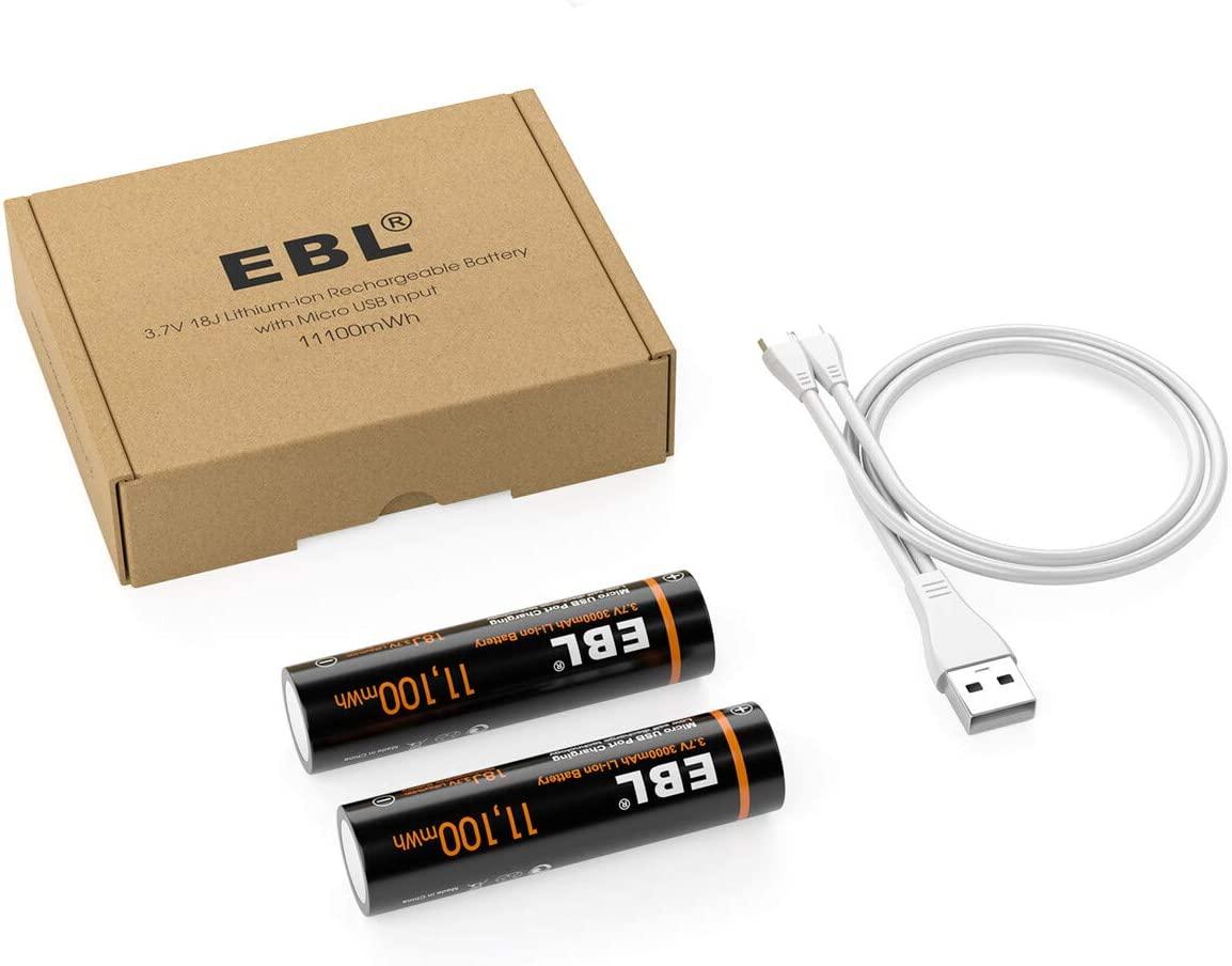 Lot EBL USB Rechargeable Lithium AAA AA Batteries 1.5V + Micro USB Cable  USA