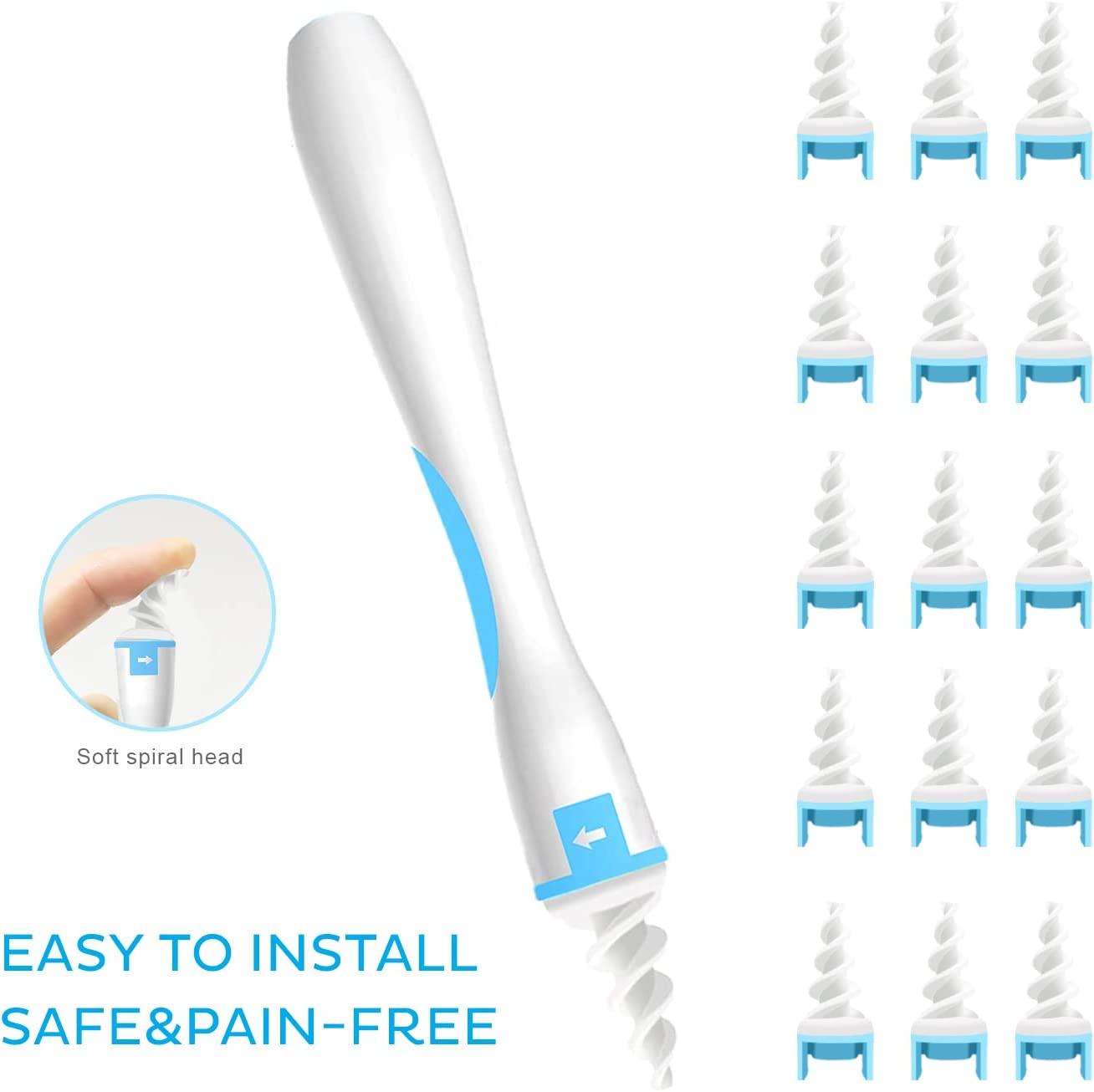 Q Grips Earwax Remover, Safe Spiral Ear Wax Removal Tool Kit, Ear Cleaner with 16 Pcs Soft and