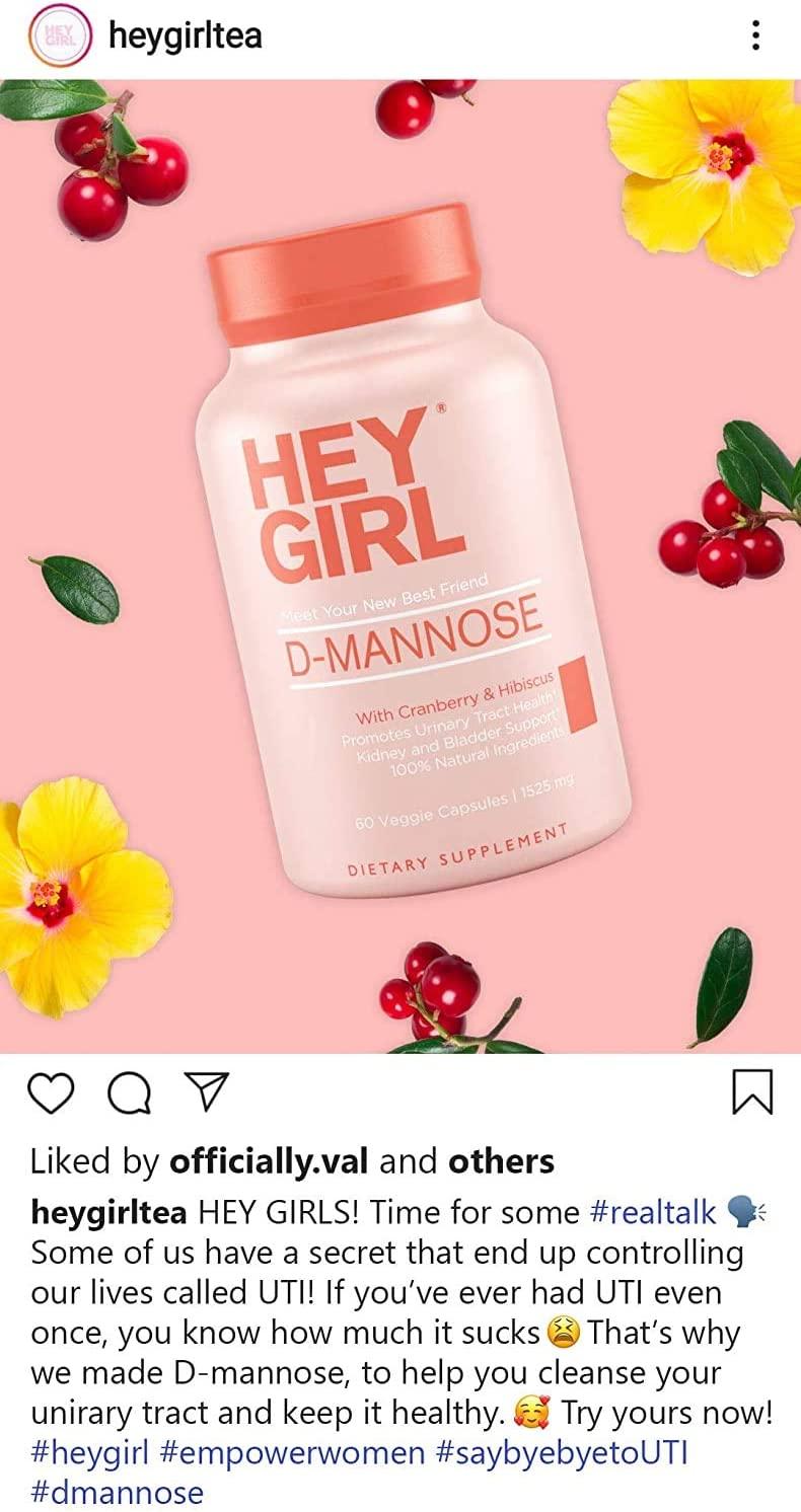 D Mannose Capsules FastActing UTI Supplement Cleanse & Flush Impurities with Natural D