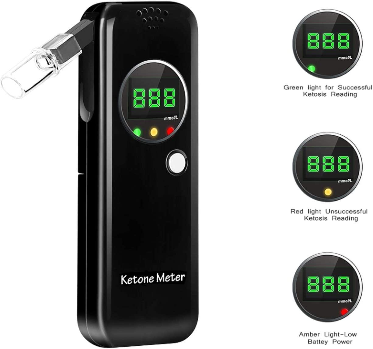 Lencool Ketone Breath Meter for Ketosis Testing Keto Test Kit with 10PC  MouthpiecesBlack