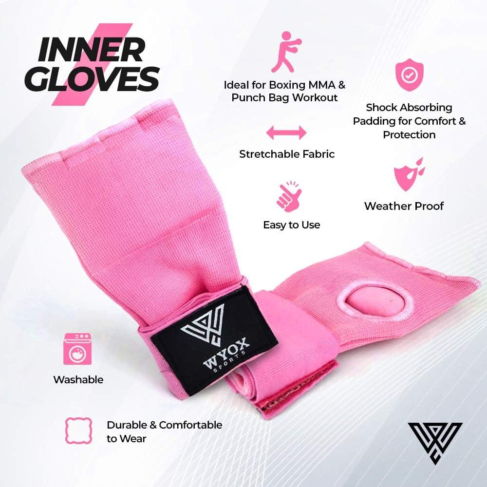 WYOX Boxing Hand Wraps Gel Knuckle Padded Inner Elastic Quick