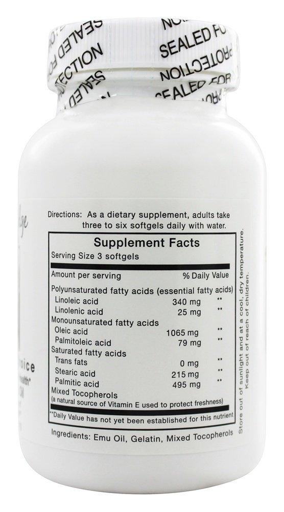 Thunder Ridge Emu Oil Gel Caps 90 Count (90 Gcap) for Joint & Skin Health