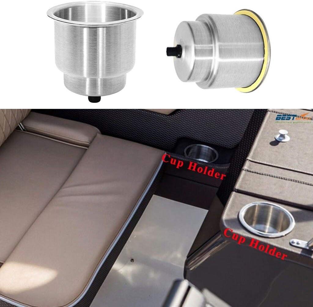 Stainless Steel Cup Drink Holder with Drain for Marine Boat RV Camper,Stainless  Steel Boat Cup Holder,Pontoon Cup Holder Inserts(5 Pack) by Lucky Seven