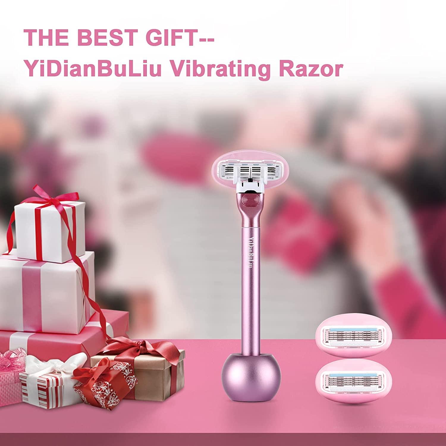 YiDianBuLiu Women's Metal Handle Shaving Razor with Stand Base and 3 Blade Refills - Pink | Buy Now with Express International Delivery | GoSupps.com YiDianBuLiu Women's Metal Handle Shaving Razor with Stand Base and 3 Blade Refills - Pink | Buy Now with Express International Delivery | GoSupps.com