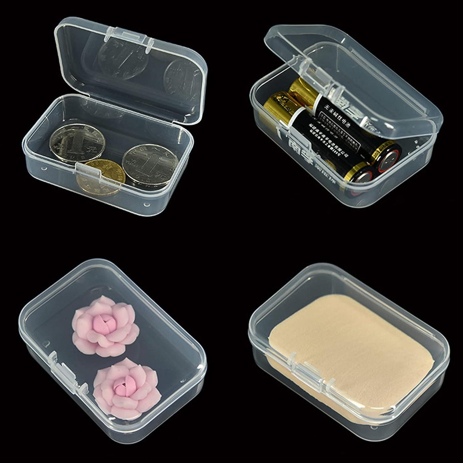 20pcs Small Storage Cases Transparent Plastic Containers Storage Boxes 