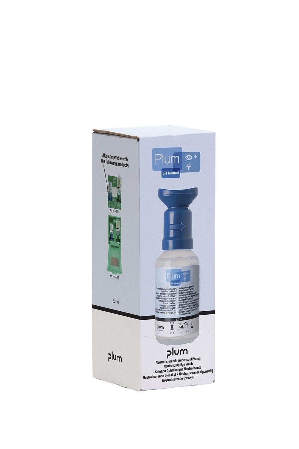 Plum 4755 Eyewash Bottle - pH Neutral 200 mL | Single Carton for Safe ...