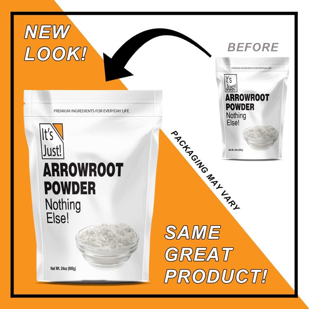It's Just - Arrowroot Powder, Natural Thickener, Gluten-Free, Dairy-Free,  Non-GMO, Cornstarch Substitute