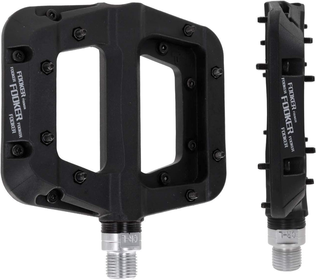 FOOKER MTB Pedals Mountain Bike Pedals 3 Bearing Non-Slip Lightweight Nylon  Fiber Bicycle Platform Pedals for BMX MTB 9/16 : : Deportes y  Aire Libre